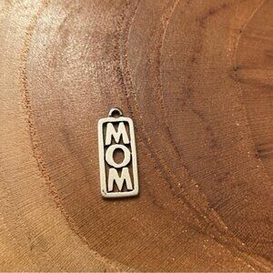 RETIRED James Avery Vertical MOM charm, sterling silver